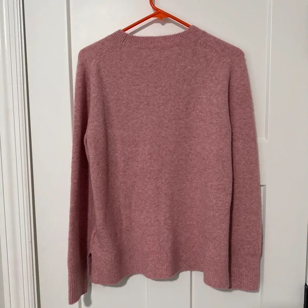J. Crew Dusty Rose Crewneck Cashmere Blend Sweater - Picture 2 of 2